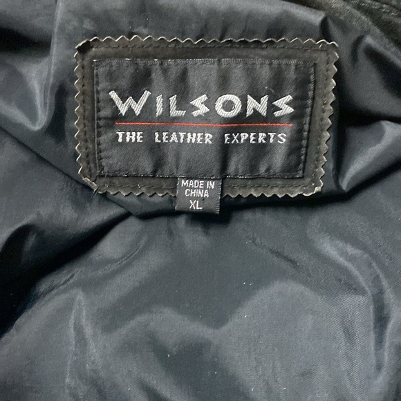 VNTG WILSON BLACK FRINGE WESTERN LEATHER JACKET W/SILVER INDIAN HEAD SNAP BUTTON - Picture 12 of 16